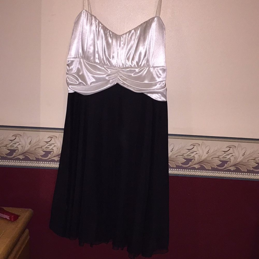 Black and white semi- formal dress